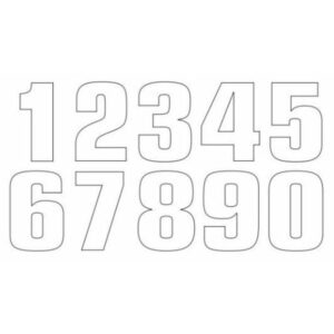 Numéro de course 2 TECNOSEL 20x13cm blanc jeu de 3