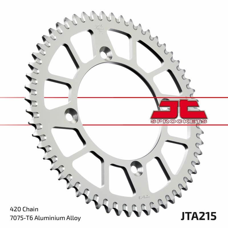 Couronne JT SPROCKETS aluminium ultra-light anti-boue 215 - 420 Couronne JT SPROCKETS aluminium ultra-light anti-boue 215 - 420