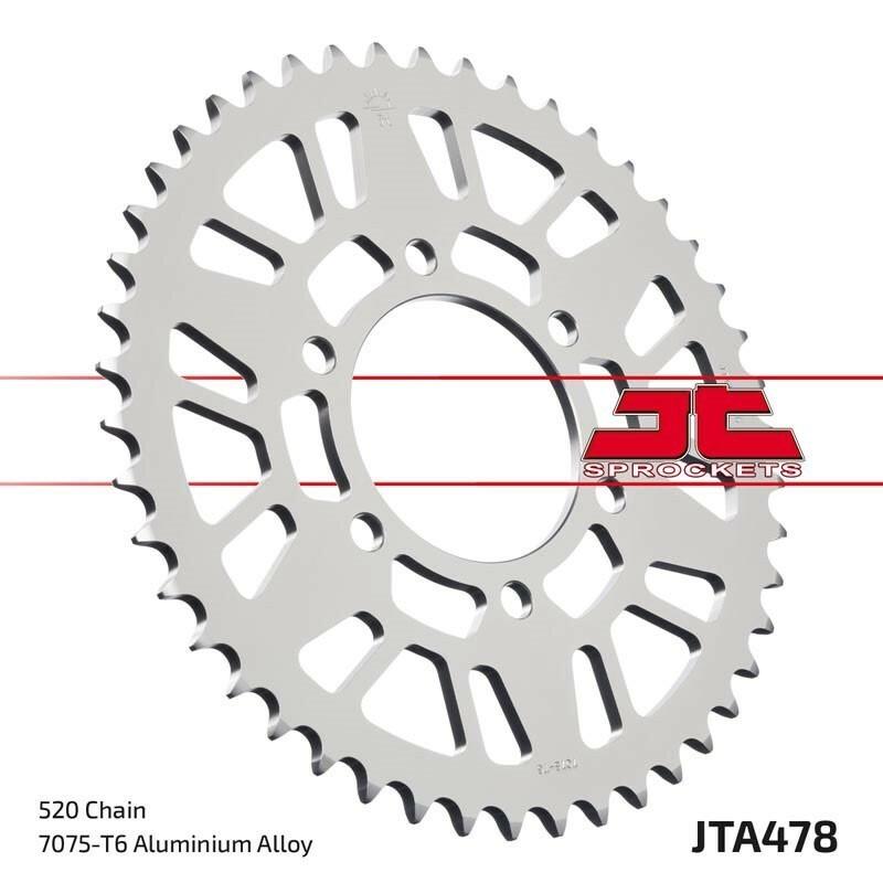 Couronne JT SPROCKETS aluminium ultra-light anti-boue 478 - 520 Couronne JT SPROCKETS aluminium ultra-light anti-boue 478 - 520 – Image 2