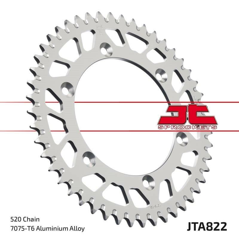 Couronne JT SPROCKETS aluminium ultra-light anti-boue 822 - 520 Couronne JT SPROCKETS aluminium ultra-light anti-boue 822 - 520 – Image 2