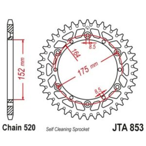 Couronne JT SPROCKETS aluminium ultra-light 853 - 520