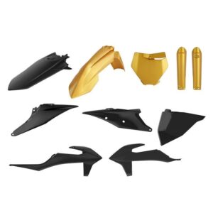 Kit plastique POLISPORT Metal Flow or/noir
