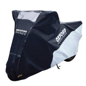 Housse de protection extérieur OXFORD Rainex noir/argent - moto / scooter - L