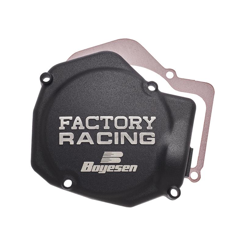 Couvercle d'allumage BOYESEN Factory Racing noir Honda CR125R Couvercle d'allumage BOYESEN Factory Racing noir Honda CR125R