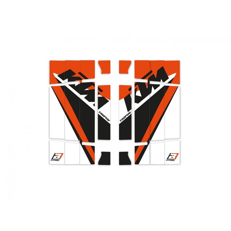 Kit déco de cache radiateur BLACKBIRD Replica Trophy 21 - KTM EXC Kit déco de cache radiateur BLACKBIRD Replica Trophy 21 - KTM EXC