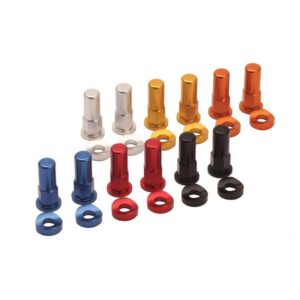 Écrous et rondelles de blocage de jante (Orange) 2pcs