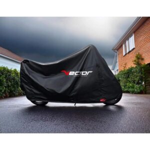 Housse de protection extérieur VECTOR H20 noir - Moto / Scooter avec bulle haute - L