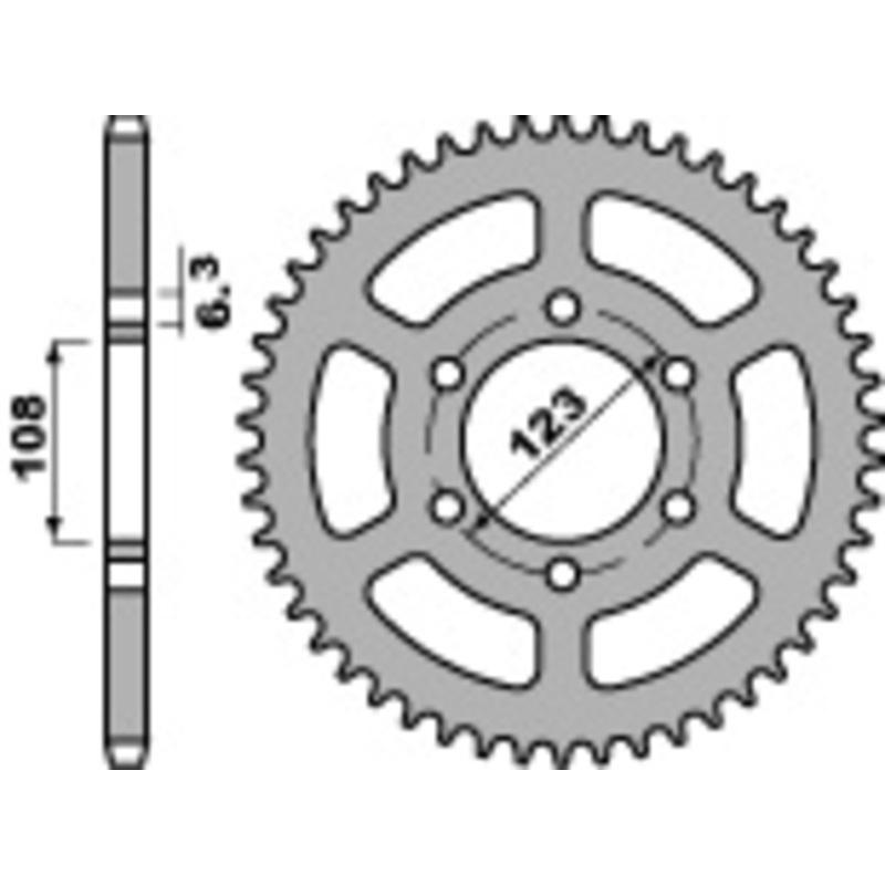 Kit chaîne DID/PBR 420D 11/59 (ratio OEM) renforcé - couronne acier standard 4412 Kit chaîne DID/PBR 420D 11/59 (ratio OEM) renforcé - couronne acier standard 4412 – Image 2